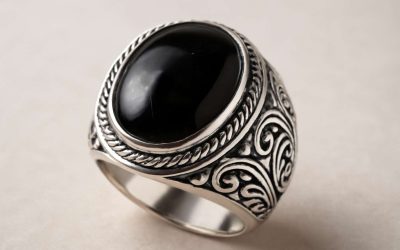 Elegant Silver Ring with Black Obsidian: A Bold Accessory to Elevate Your Style