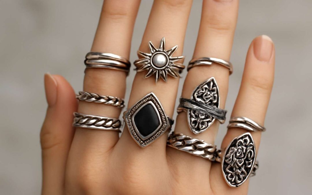 Dare to Dazzle: Embrace Bold Style with Silver Rings on Every Finger