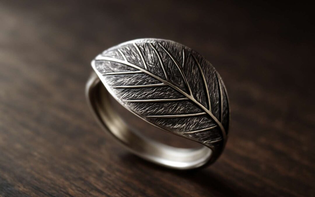 A shimmering showcase of silver rings leaf and its natural glow.