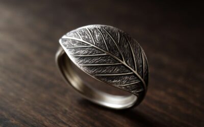 A shimmering showcase of silver rings leaf and its natural glow.
